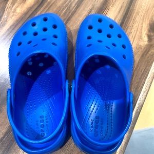 Boys blue crocs size 13 - good shape